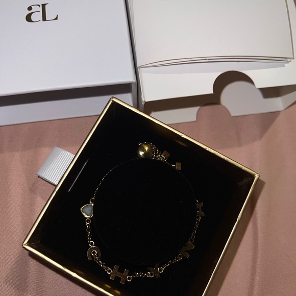 Abbott Lyon bracelet. MADE MINE NAME BRACELET (GOLD) Name: Chyna 18k gold plated - Picture 3 of 4